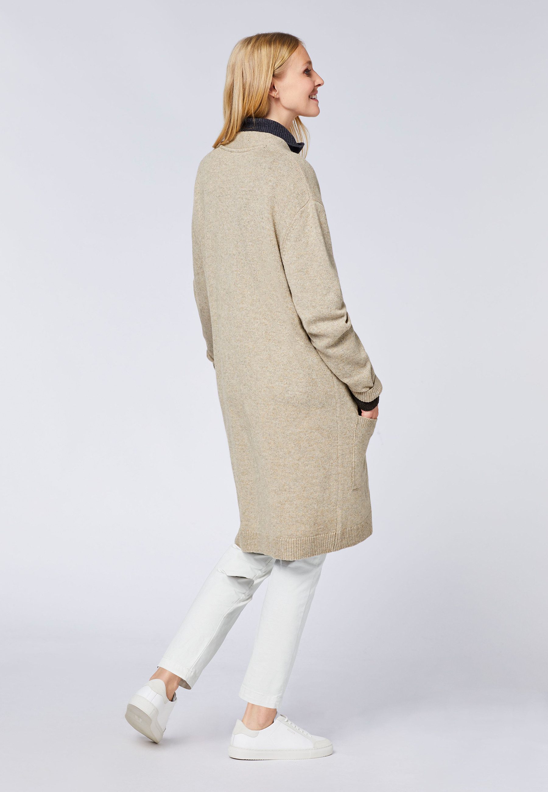 Polo Sylt Strickjacke mit langem Schnitt und Taschen