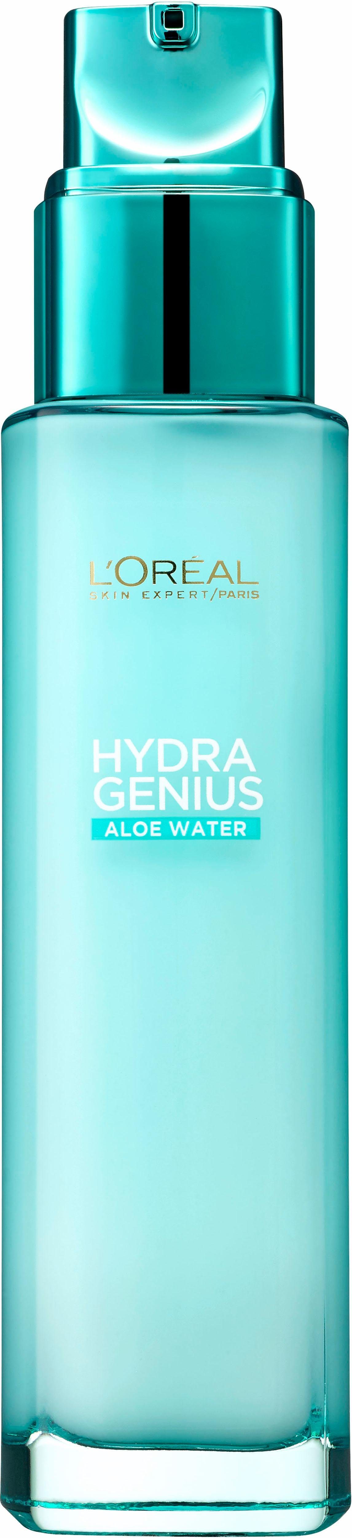L'ORÉAL PARIS Gesichtsfluid Hydra Genius Aloe Aqua, hochkonzentrierte Feuchtigkeit, zieht sofort ein, weichere Haut
