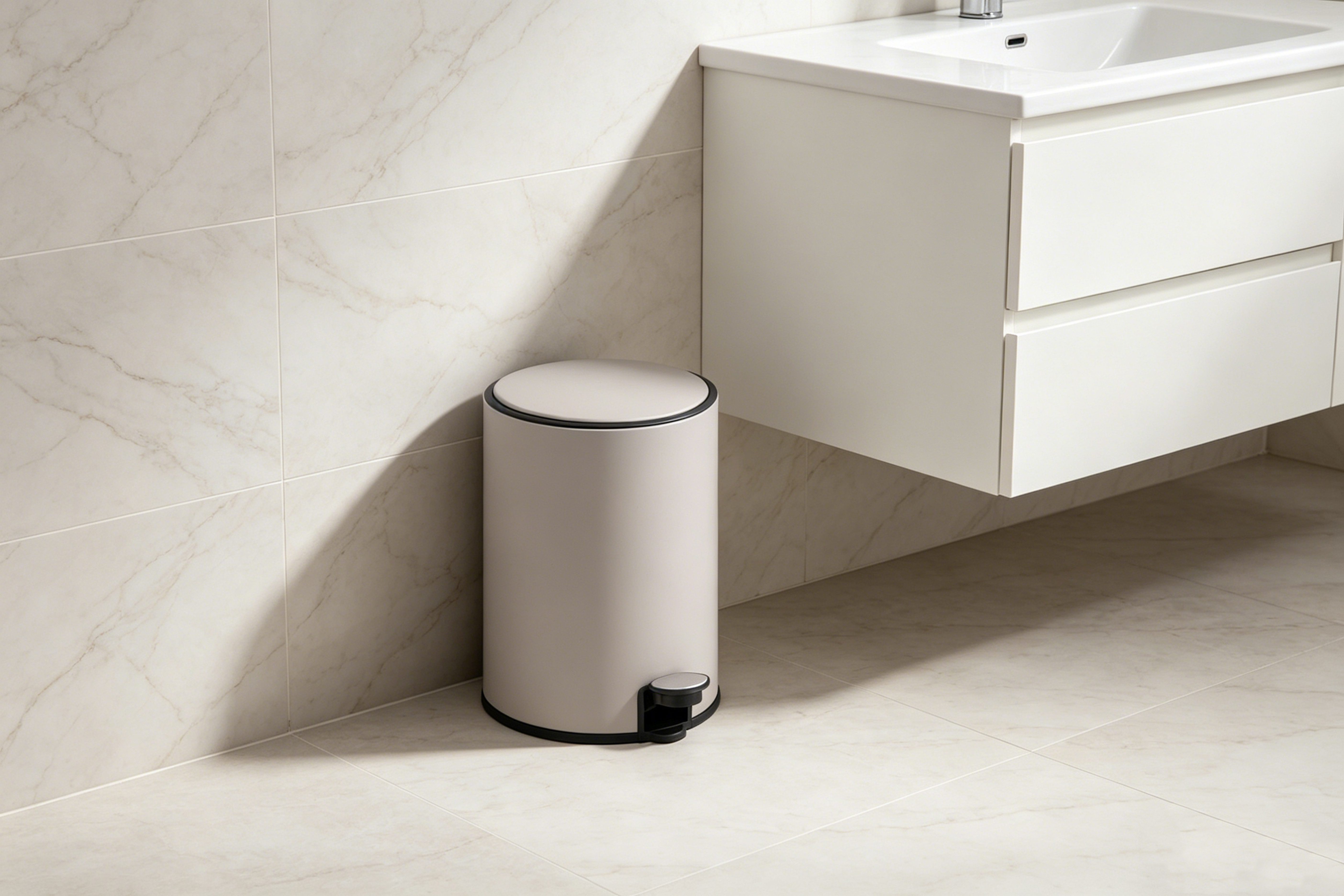 OTTO home Mülleimer in 5 versch. Farben, 5 L, 10 L o. 30 L, Soft Close, Lennu, Abfalleimer, Treteimer für Küche oder Bad, Kosmetikeimer mit verstecktem Griff