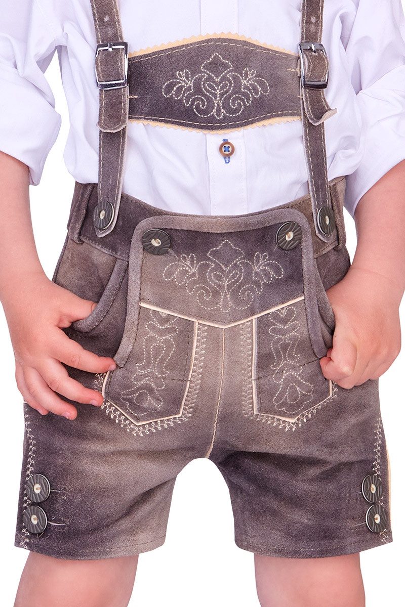Isar-Trachten Lederhose Lederhose Kinder - JANNIS - schiefer
