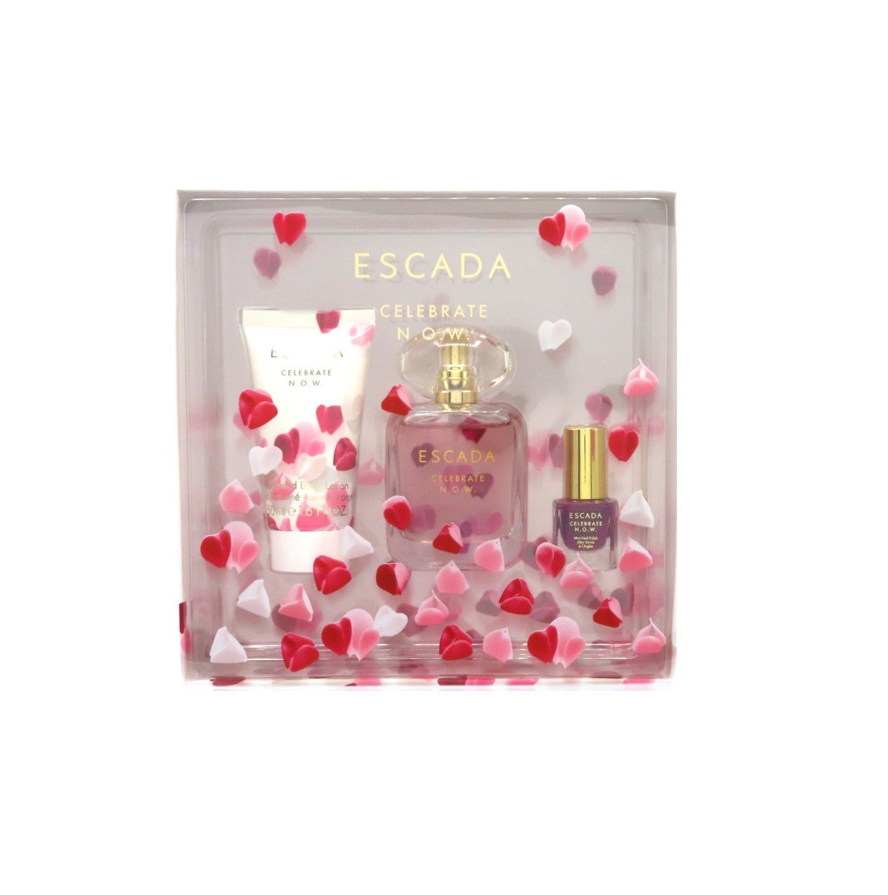 ESCADA Eau de Parfum Escada Celebrate N.O.W 50ml EDP Spray + 100ml BL + 4,5ml Nagellack