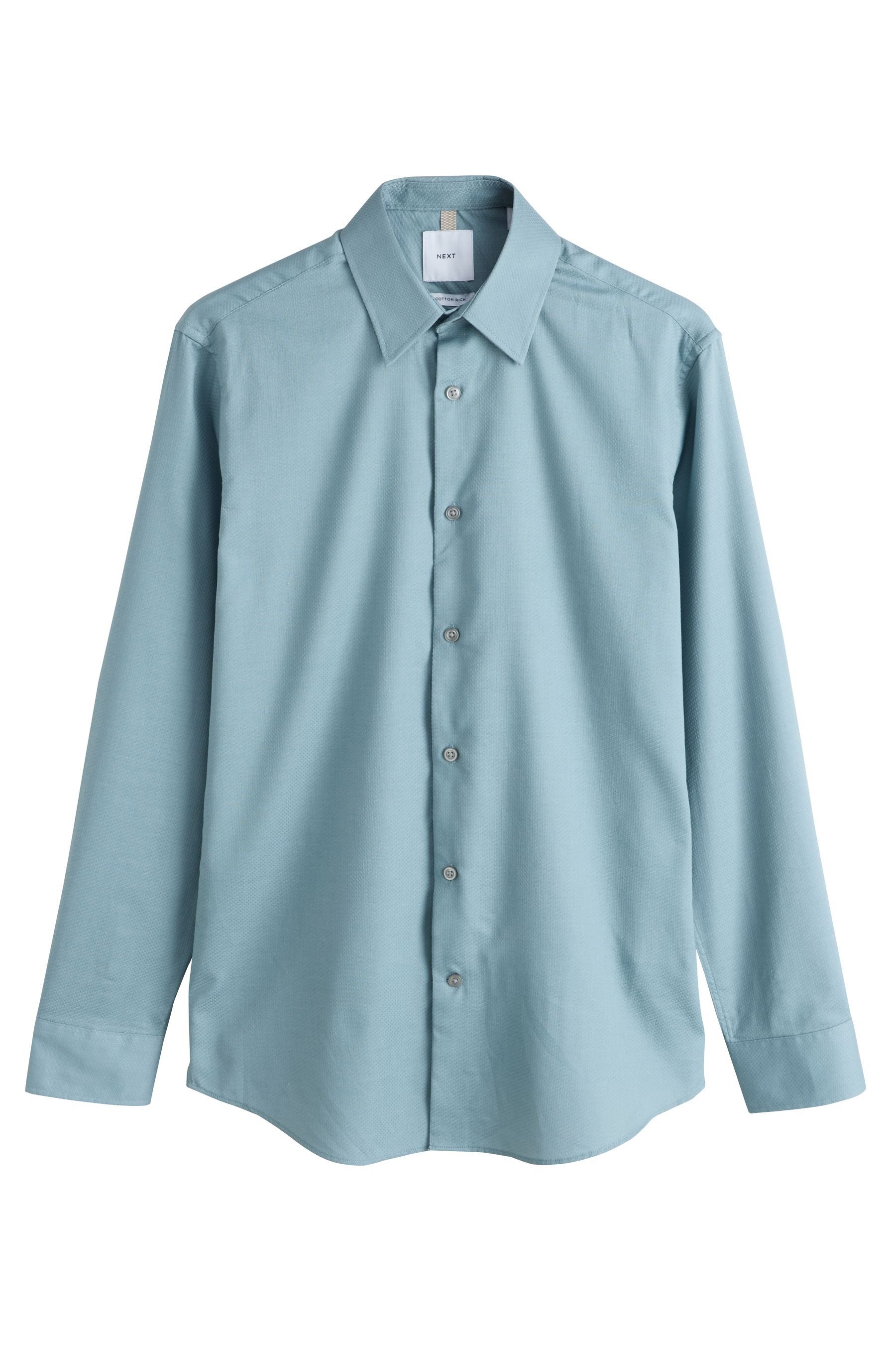 Next Langarmhemd Pflegeleichtes, smartes Slim Fit Hemd mit (1-tlg)