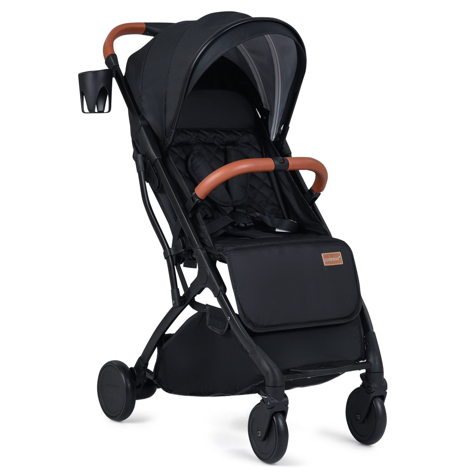 COSTWAY Kinder-Buggy, (1-tlg), Kinderwagen, Reisebuggy mit Regenschutz, klappbar