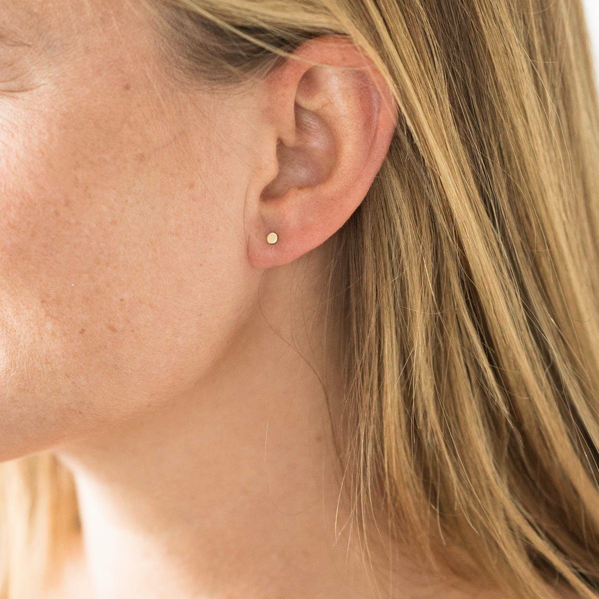 Materia Paar Ohrstecker Plättchen Basic Gelbgold Ohrringe klein 3-7mm SO-38 günstig online kaufen