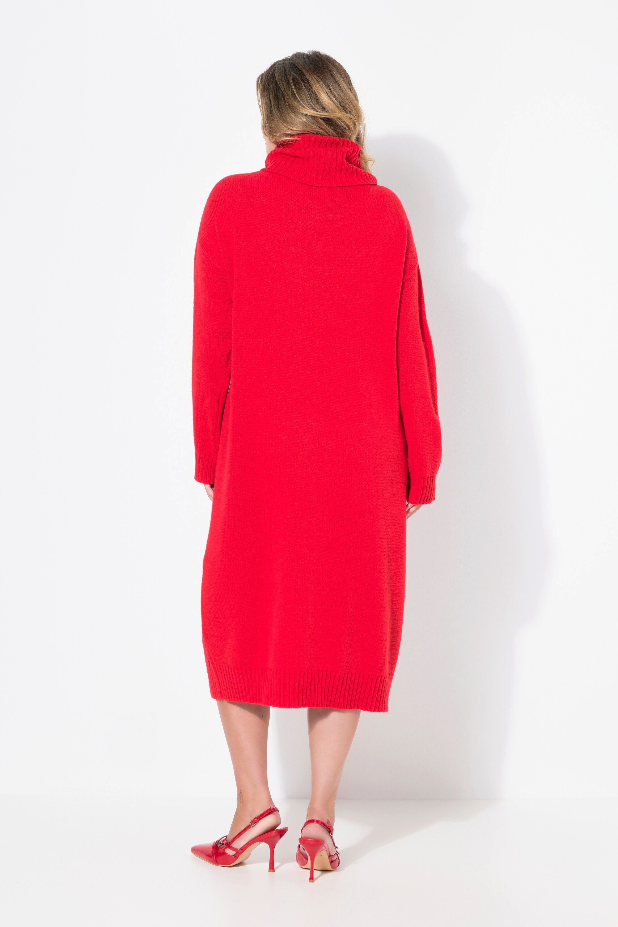 MIAMODA Jerseykleid Strickkleid Rhombenstruktur Zierperlen Langarm