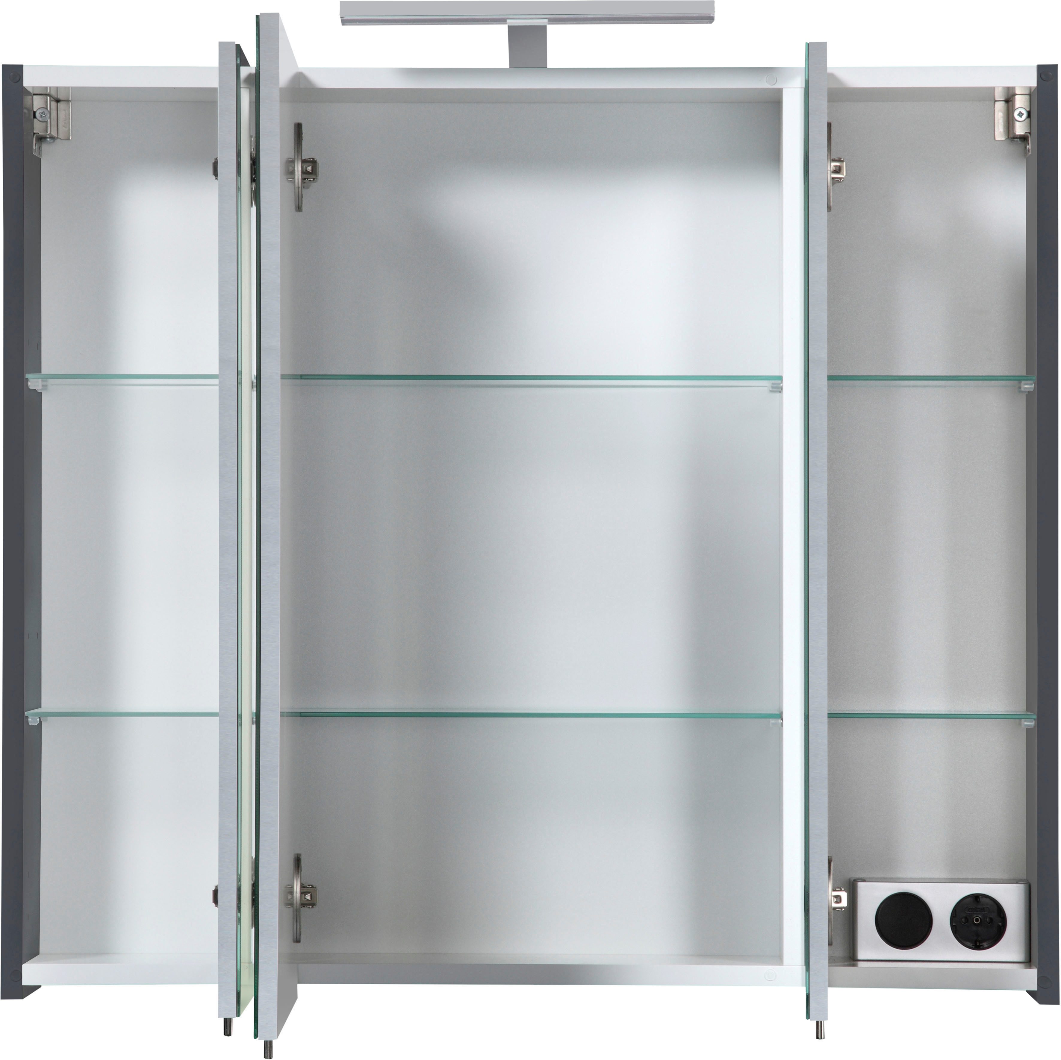 welltime Spiegelschrank Torino, Spiegelschrank, Made in Germany, B: 80 cm Solide Verarbeitung - Dieses Produkt ist in Deutschland gefertigt