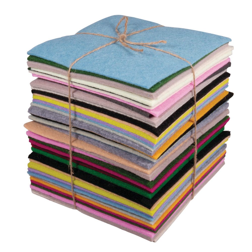 Rayher Bastelfilz Filz-Mix Bunt, 15x15cm, 500g
