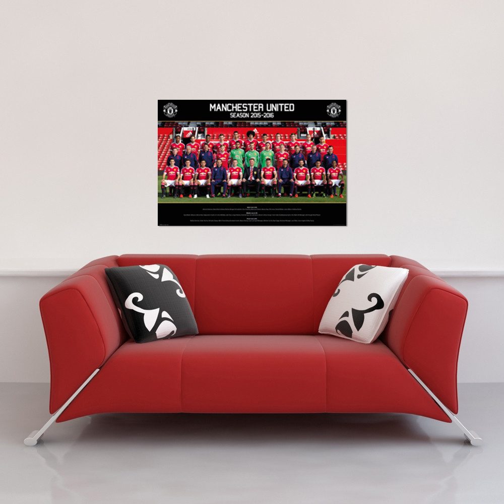 Poster Manchester United - Poster - Fußball - Team Photo 15/16