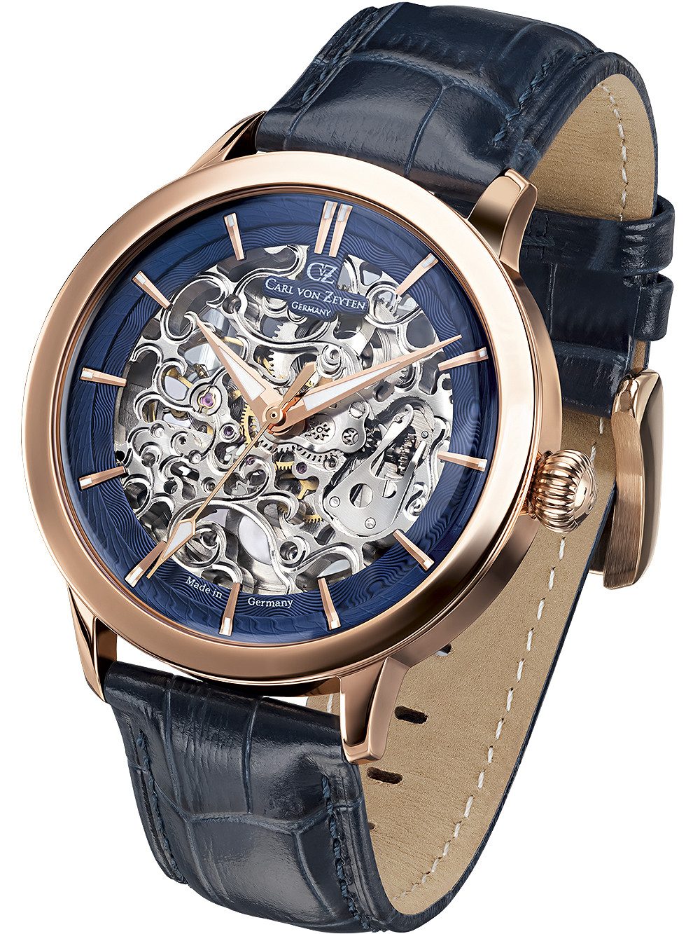 Automatikuhr Carl von Zeyten CVZ0013RBLS Triberg Automatik Herrenuhr 45mm 3ATM Carl von Zeyten CVZ0013RBLS Triberg Automatik Herrenuhr 45mm 3ATM