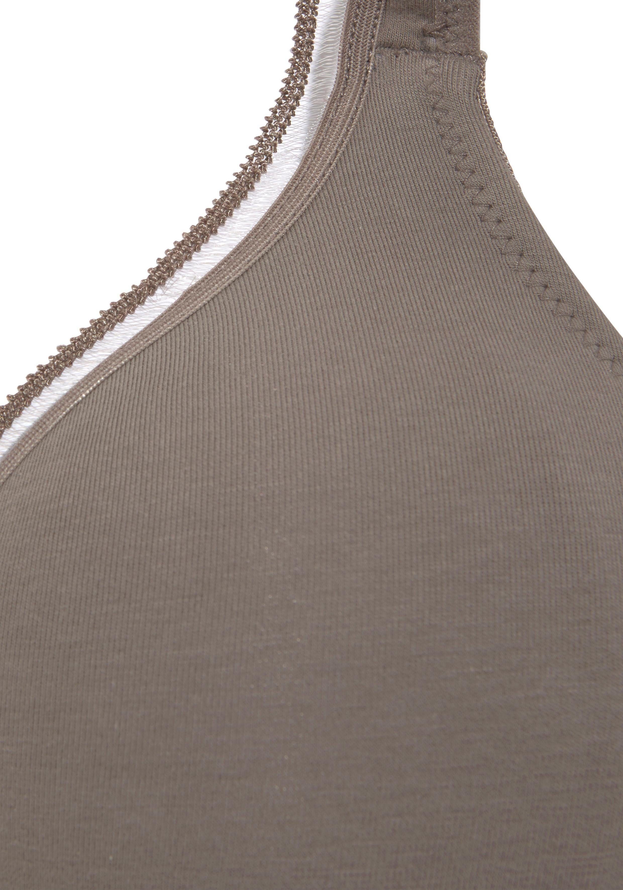 petite fleur T-Shirt-BH (Packung, 2 Stück) ohne Bügel aus Baumwolle, Basic Dessous