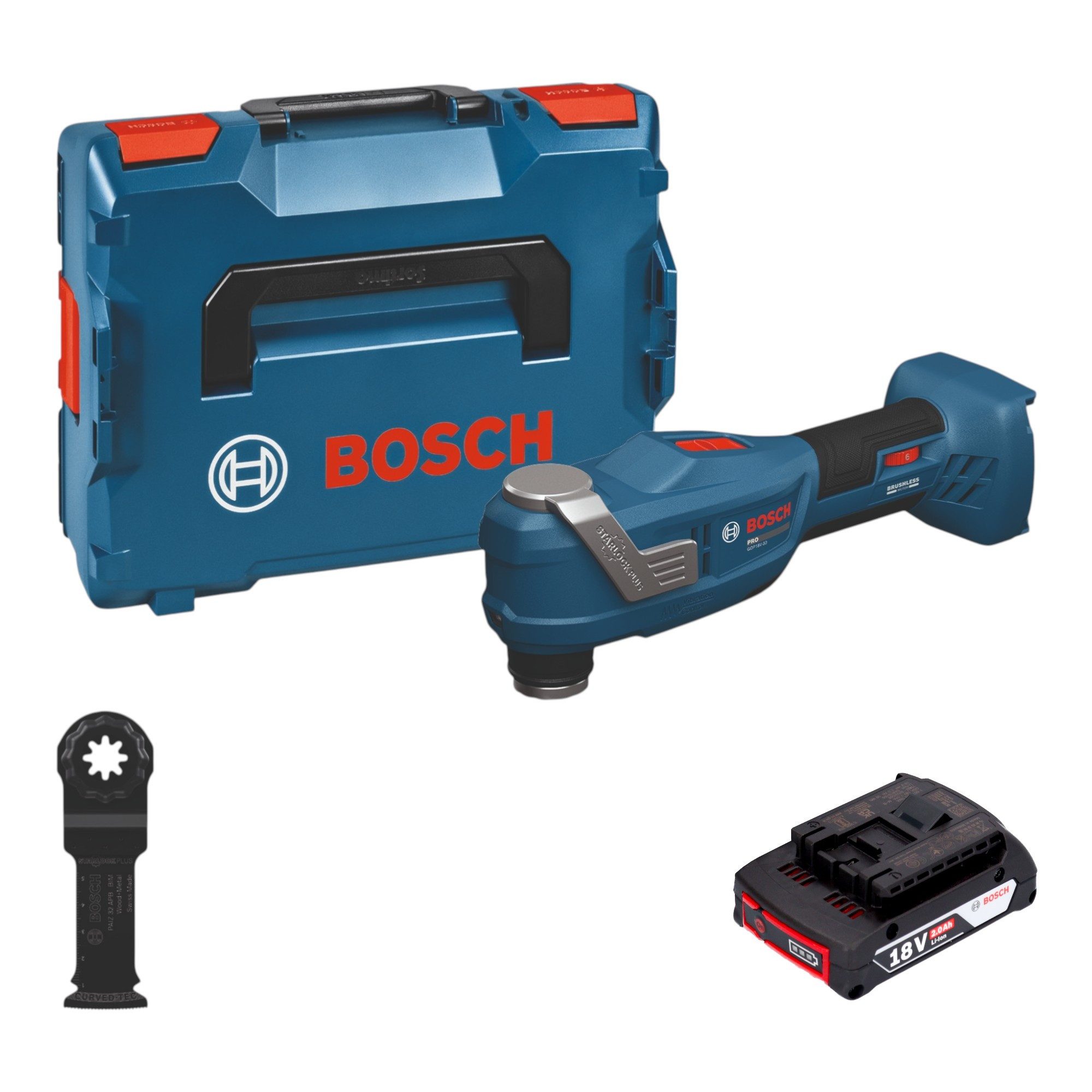 Bosch Professional Akku-Multifunktionswerkzeug GOP 18V-30 Akku Multifunktionswerkzeug 18 V Starlock Plus Brushless