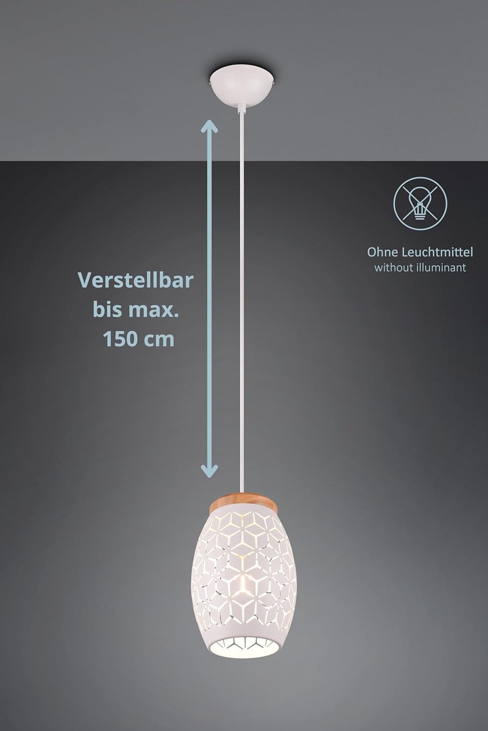 lightling Pendelleuchte Bill, ohne Leuchtmittel, Höhe anpassbar, Deckenmont günstig online kaufen