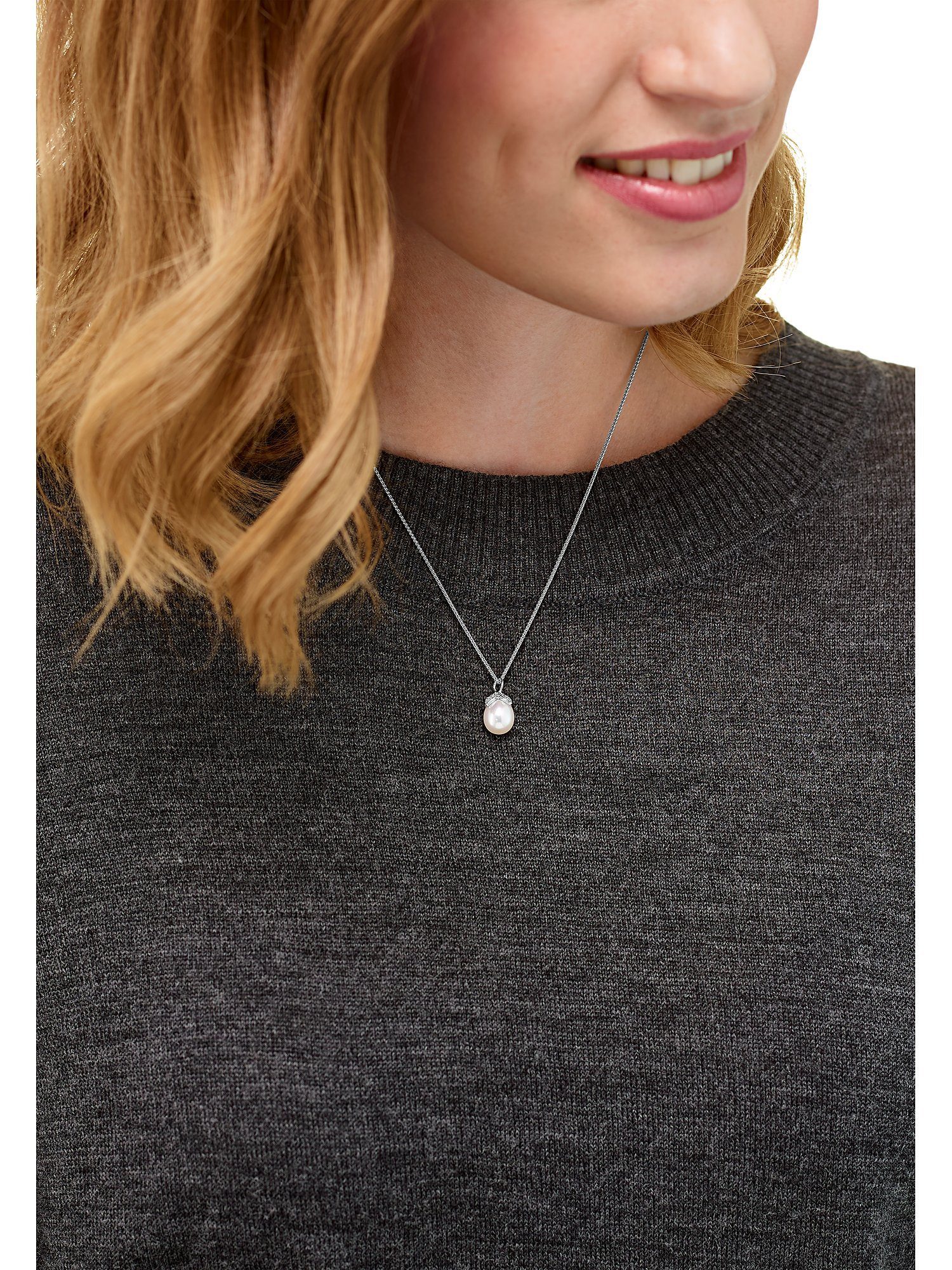 CHRIST Collier silberfarben...