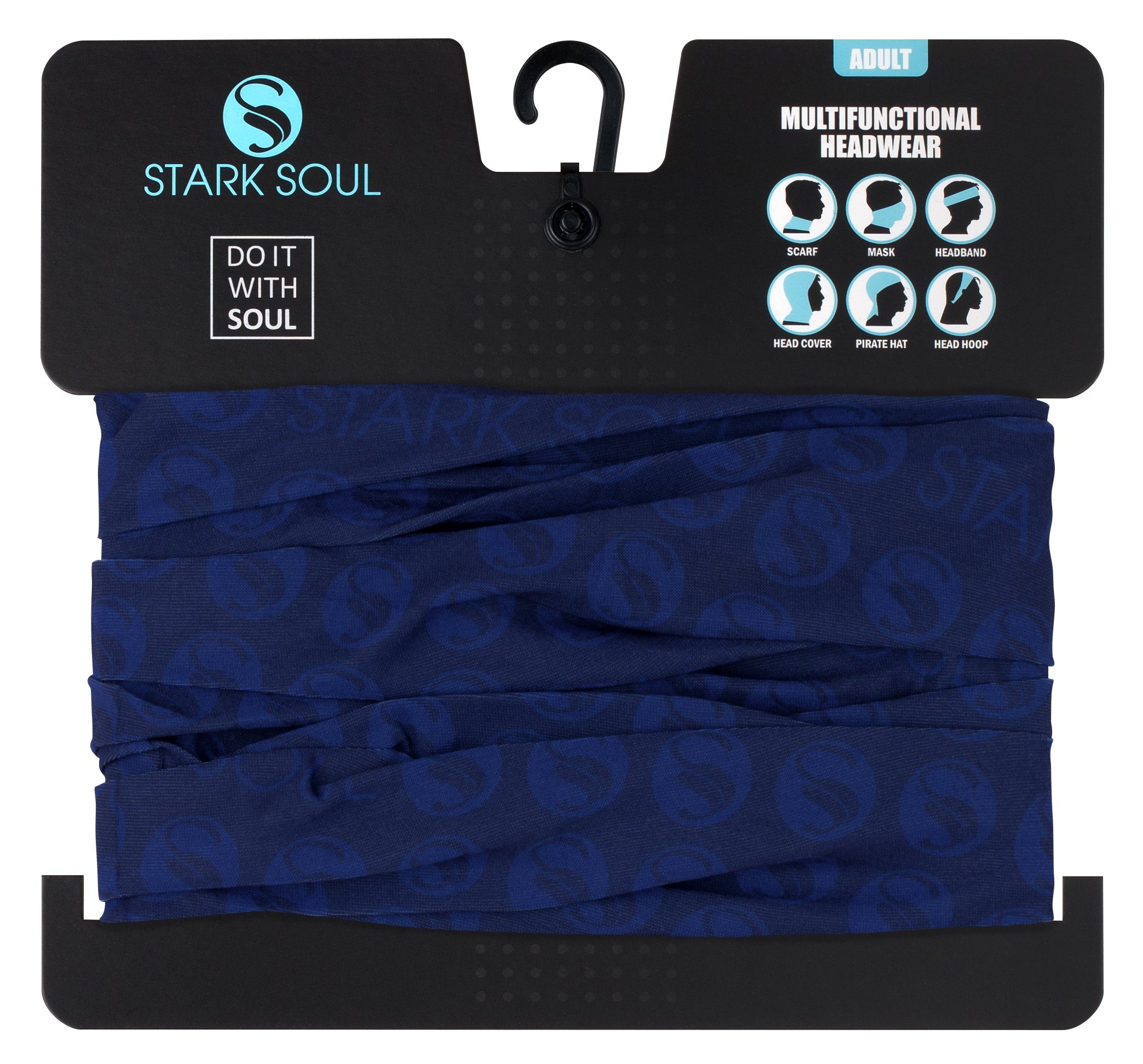 Stark Soul® Multifunktionstuch Neckwarmer Logodruck mit - Blau Multifunktionstuch