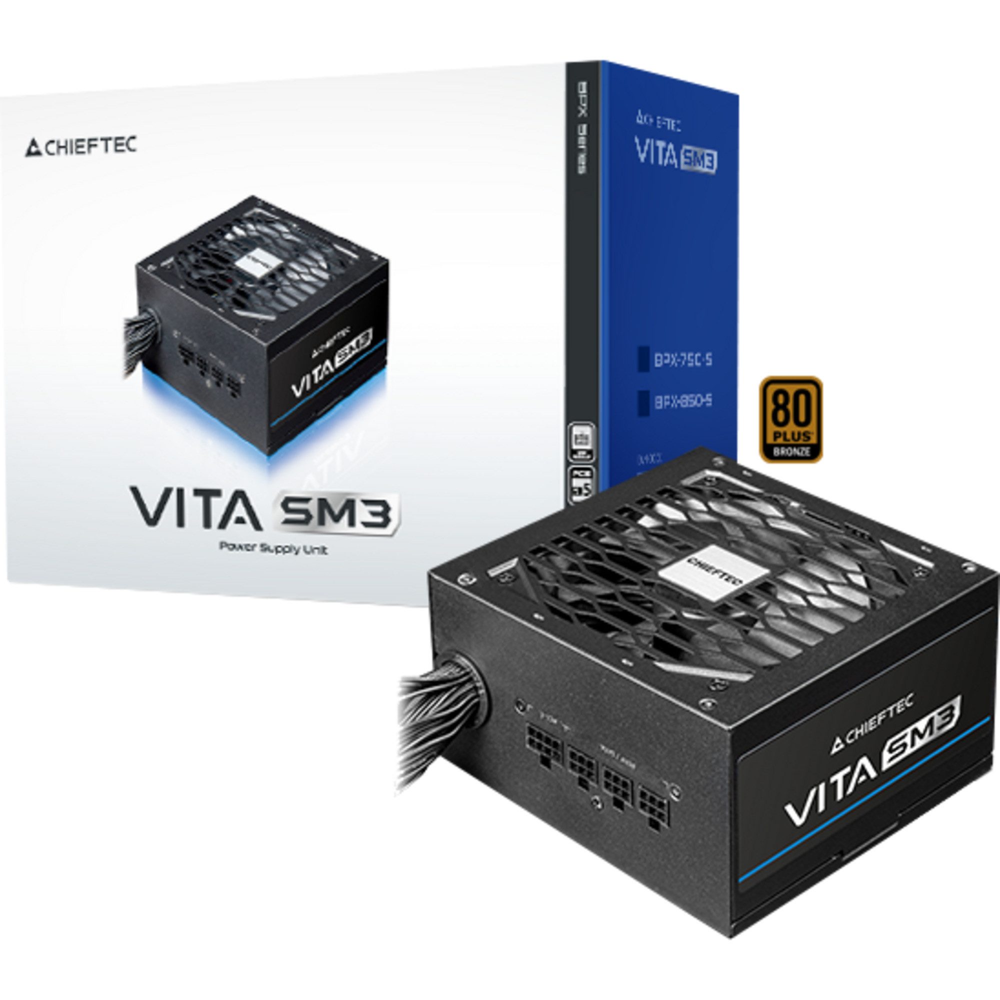 Chieftec Chieftec VITA SM3 650W, PC-Netzteil, (1x 12-Pin PC-Netzteil (80 PLUS Bronze)