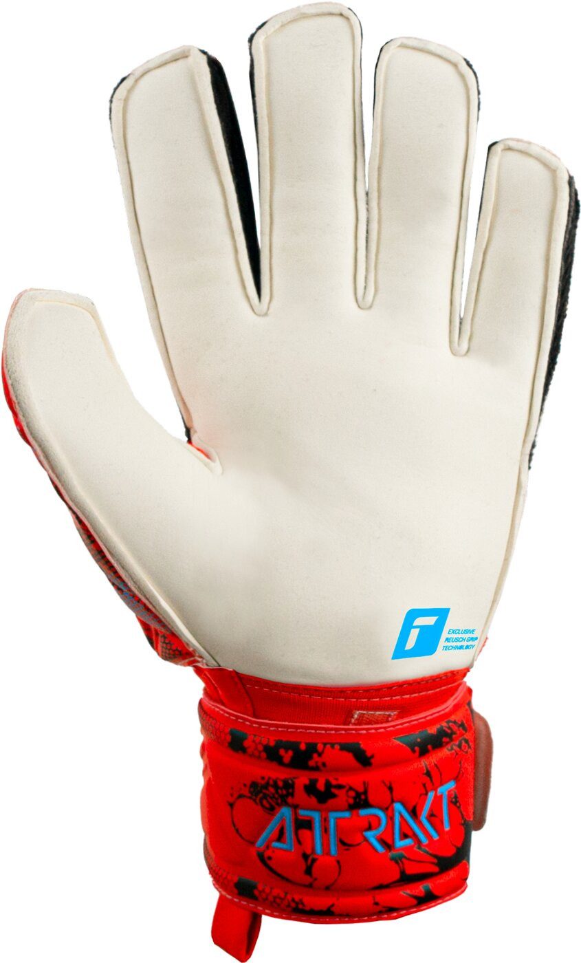 Reusch Torwarthandschuhe Attrakt Grip bright red / future blue günstig online kaufen