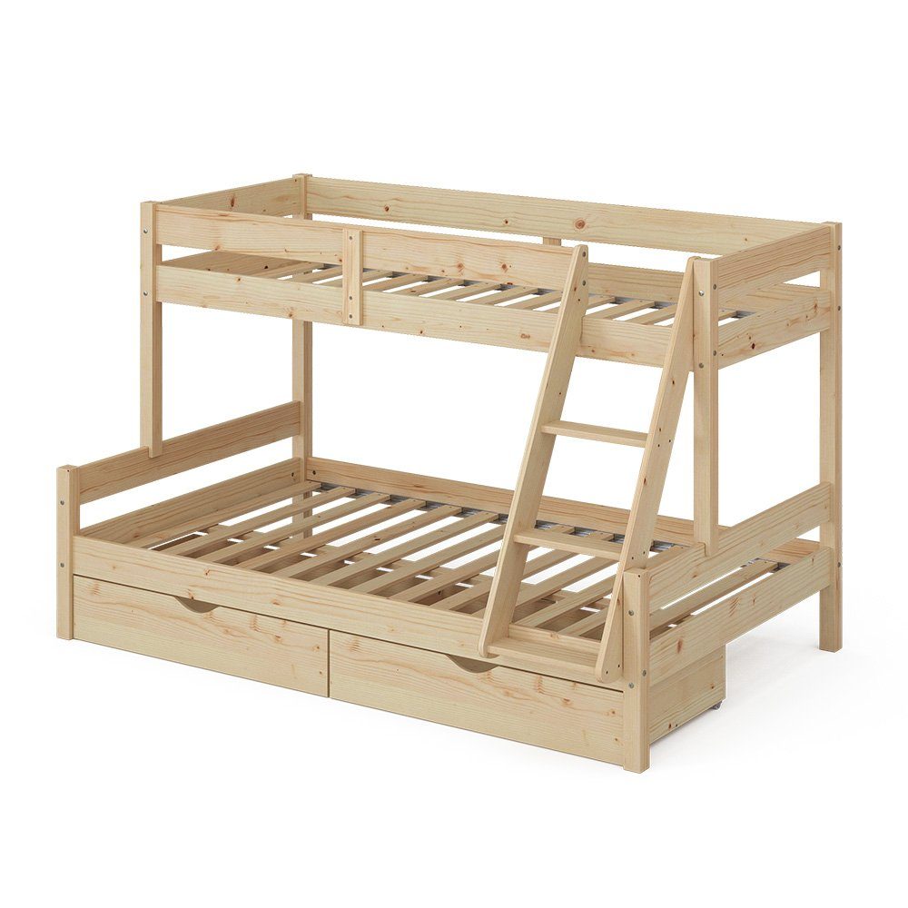 VitaliSpa® Etagenbett Everest, Naturholz, 120x200 / günstig online kaufen