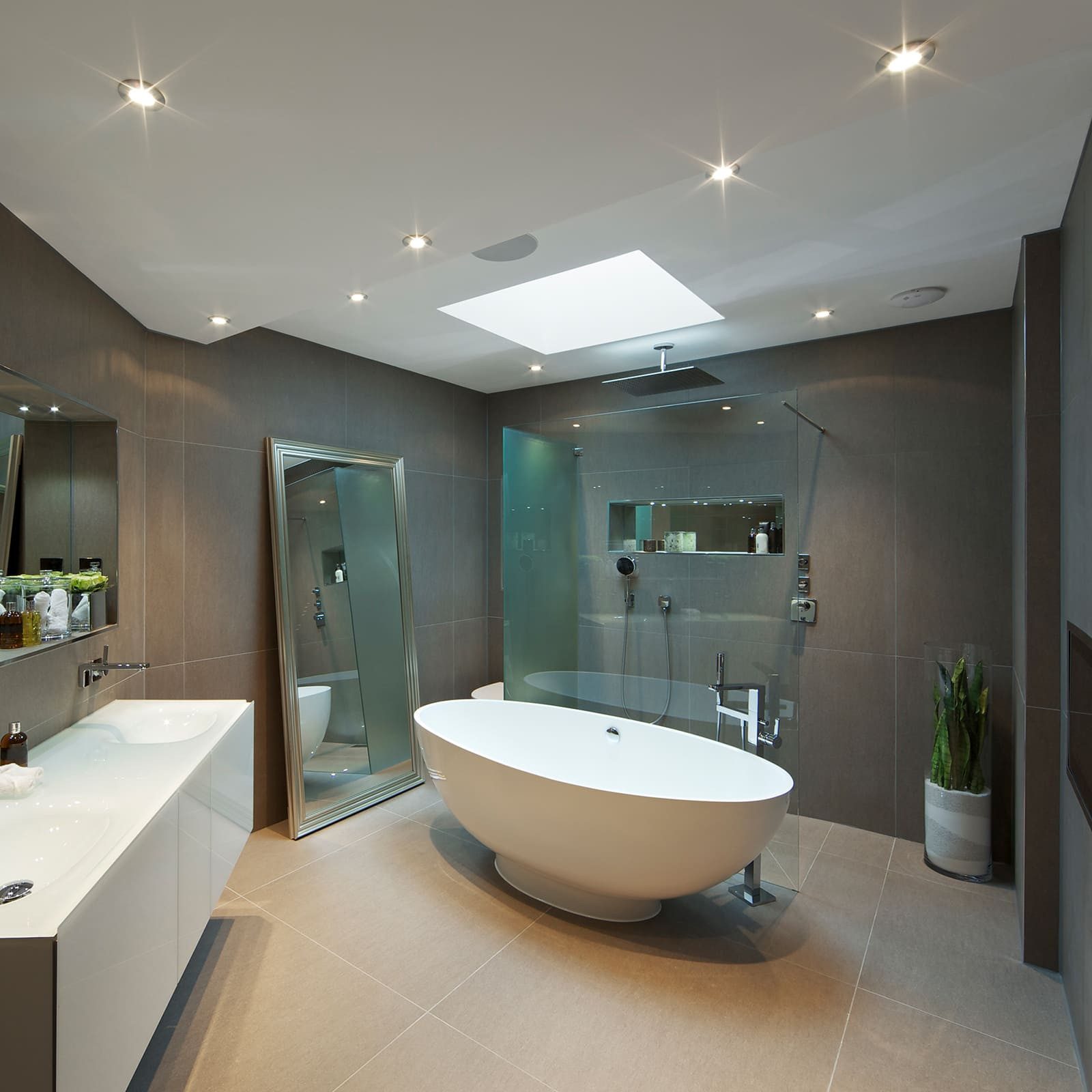 B.K.Licht LED Einbaustrahler 5er SET Bad Einbauleuchten IP65 Ultraflach 30mm weiß 3W 230V - BKL1545, LED fest integriert, 4000K - Neutralweiß, Feuchtraum-Einbauspots Decke mit Leuchtmittel 350lm 86mm Büro Flur