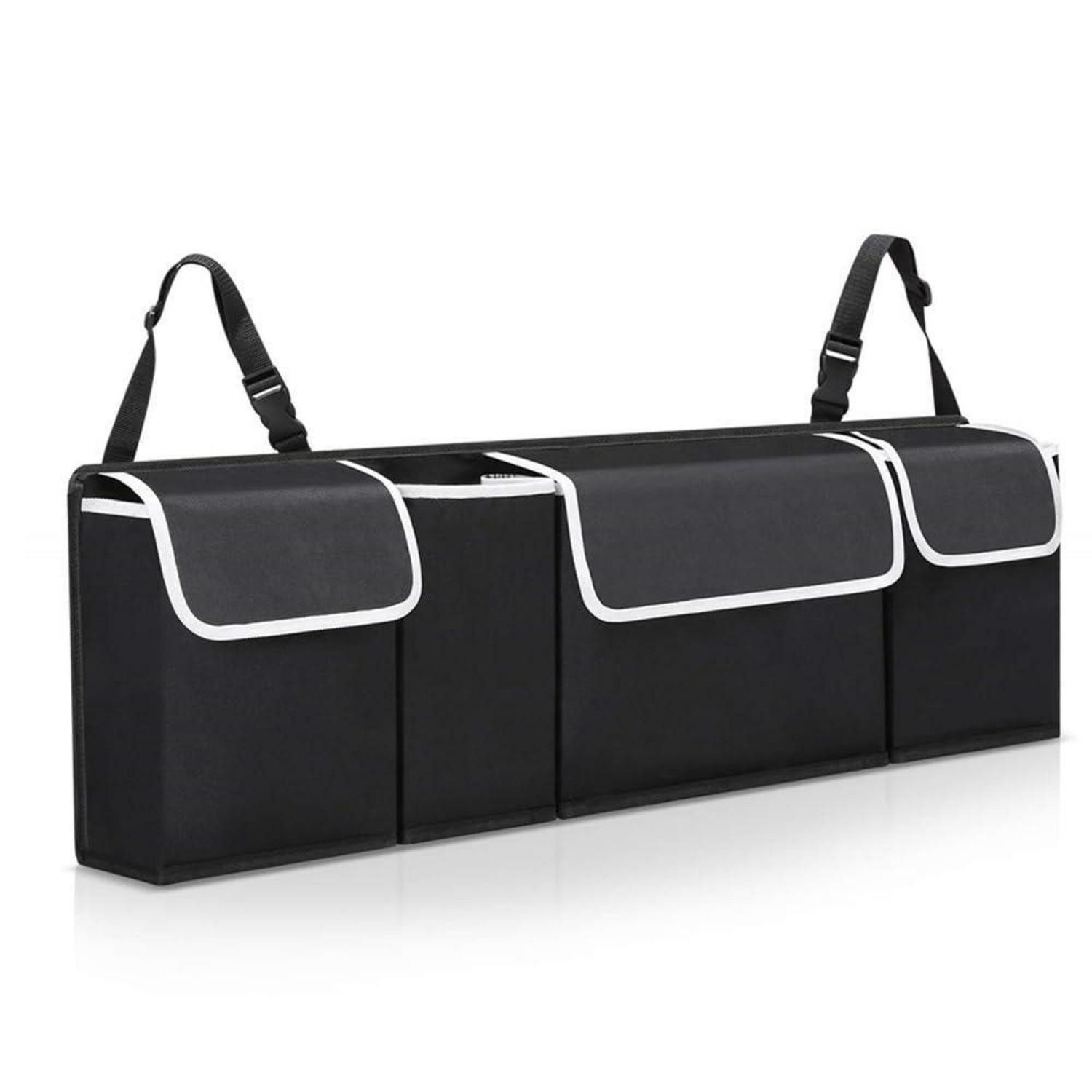 LuxusKollektion Auto-Rückenlehnentasche Kofferraum-Organizer wasserdicht 4 Taschen faltbar