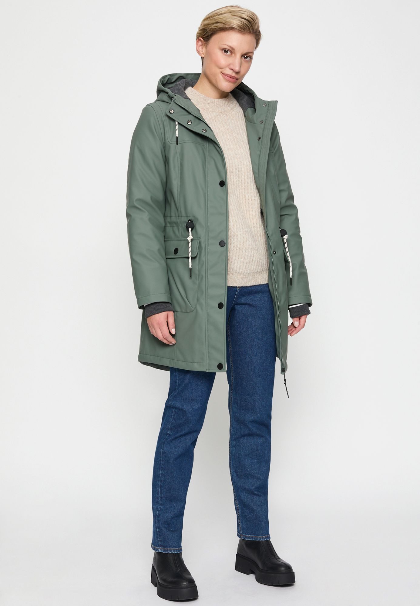 COVERED Regenjacke L60355CO Weitenregulierbare Kapuze mit günstig online kaufen