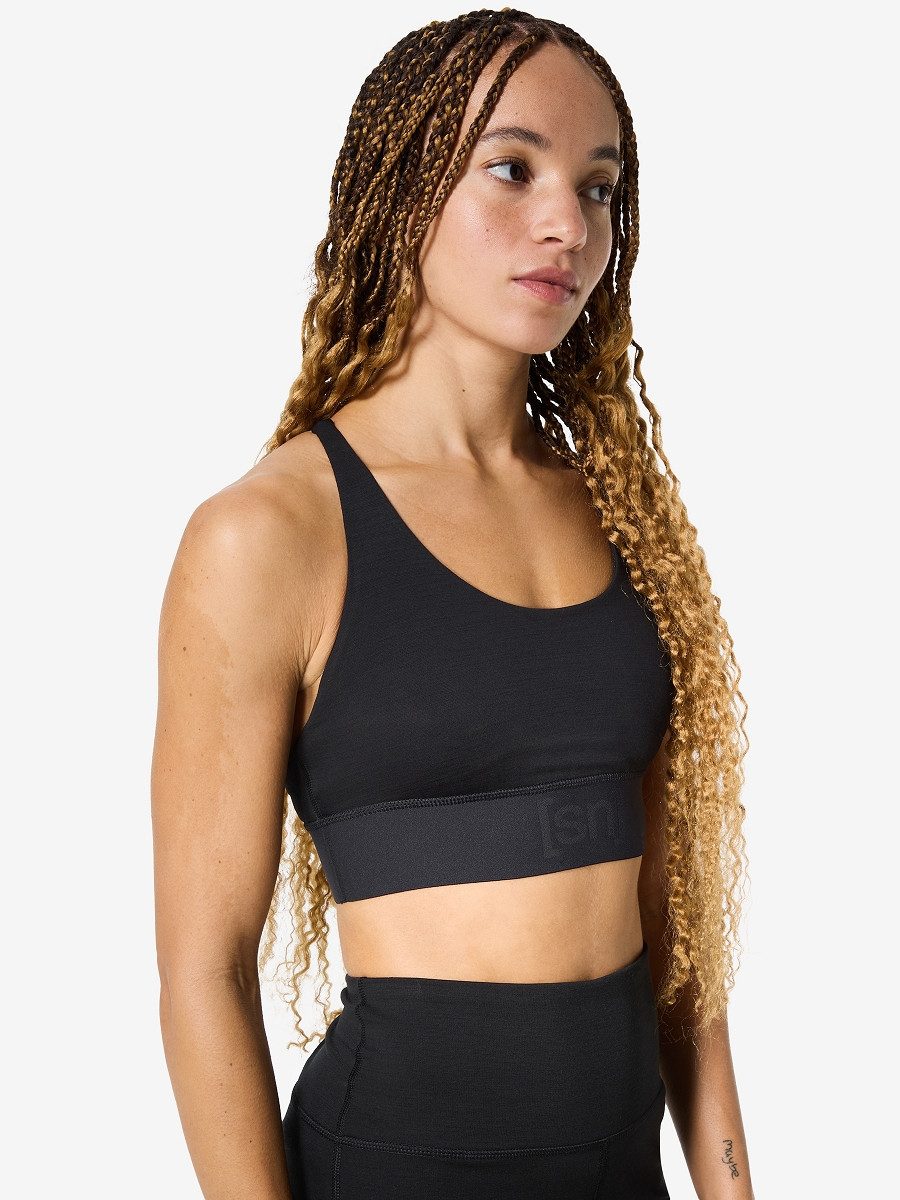 SUPER.NATURAL Sporttop für Damen, Merino W LUX SUPER TOP bietet luxeriöse Optik und Komfort