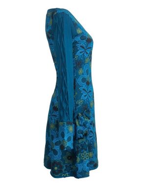 Vishes Midikleid Mit Floralen Blümchen Bedrucktes Langarm Kleid Elfen, Hippie, Goa Style