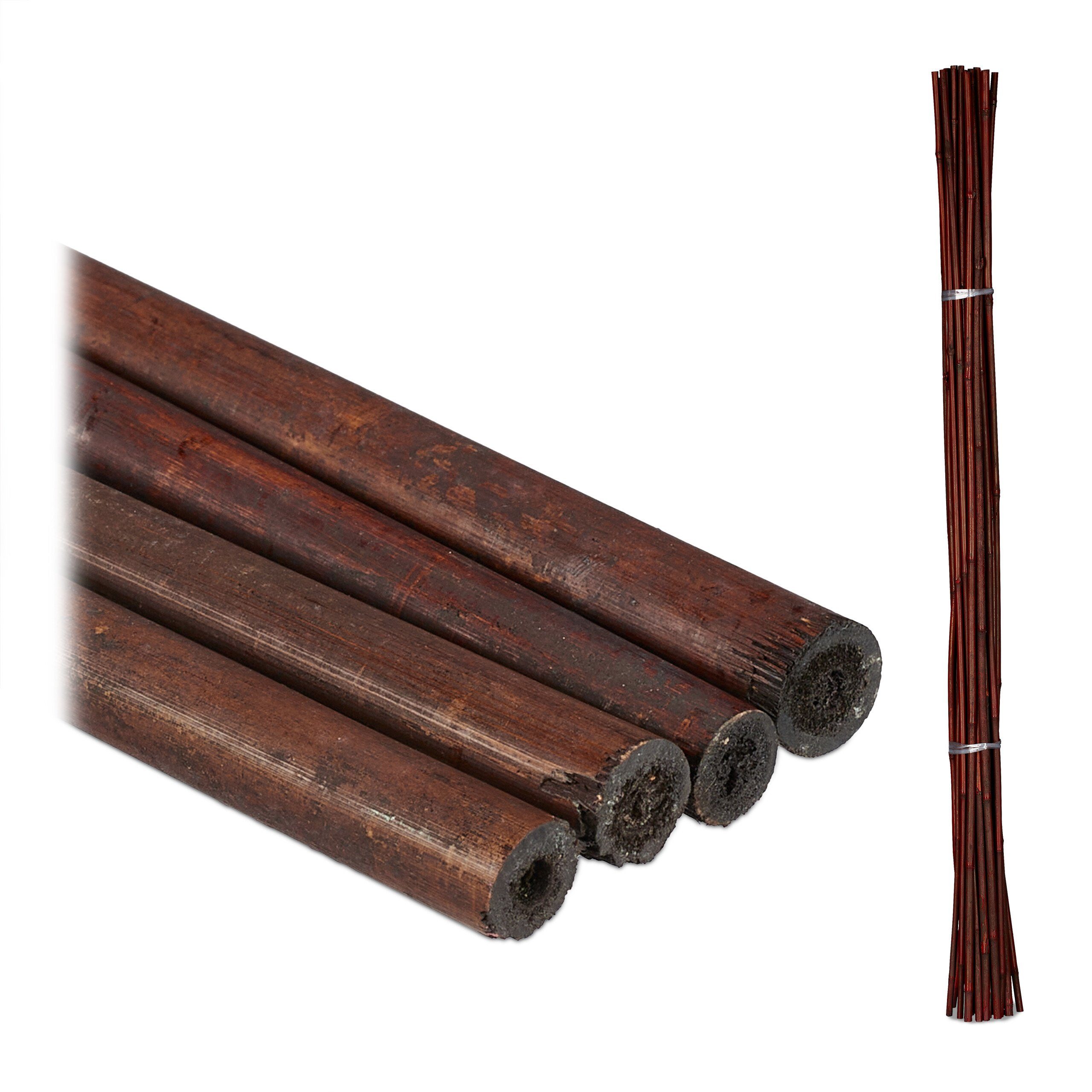 relaxdays Rankhilfe Pflanzstäbe im 25er Set 105 cm