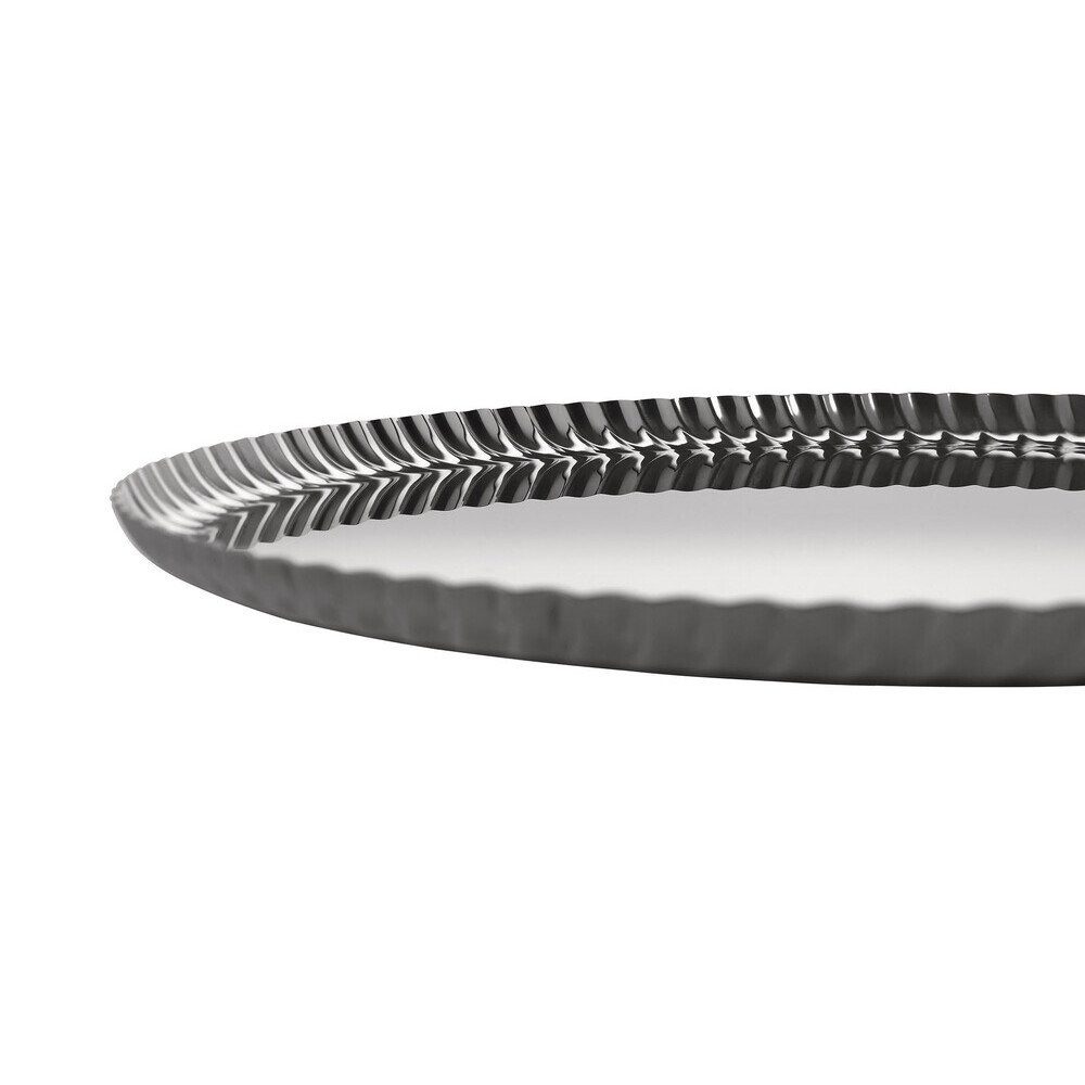 Alessi Tablett Tablett aus Edelstahl 18/10 rund 31x1,5cm, Edelstahl 18/10