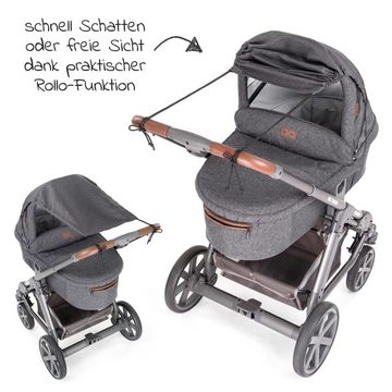 Zamboo Kinderwagen-Sonnenschutzhülle Universal - Grau, Sonnensegel für Kinderwagen Sonnenschutz - Sonnenverdeck Babywanne