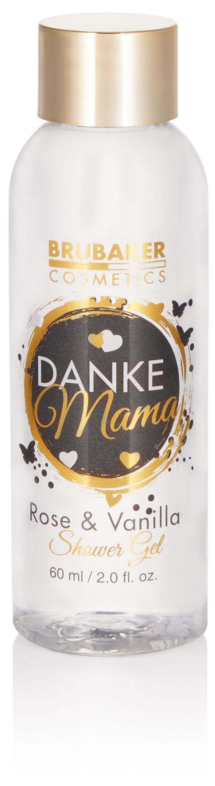 mit 5-tlg., Weiß Rosen Badeset und Dusch- Duft, Kaffeetasse BRUBAKER Geschenkset - Pflege-Geschenkset Danke in Mama - Dekor mit Mutter Herz Vanille Gold