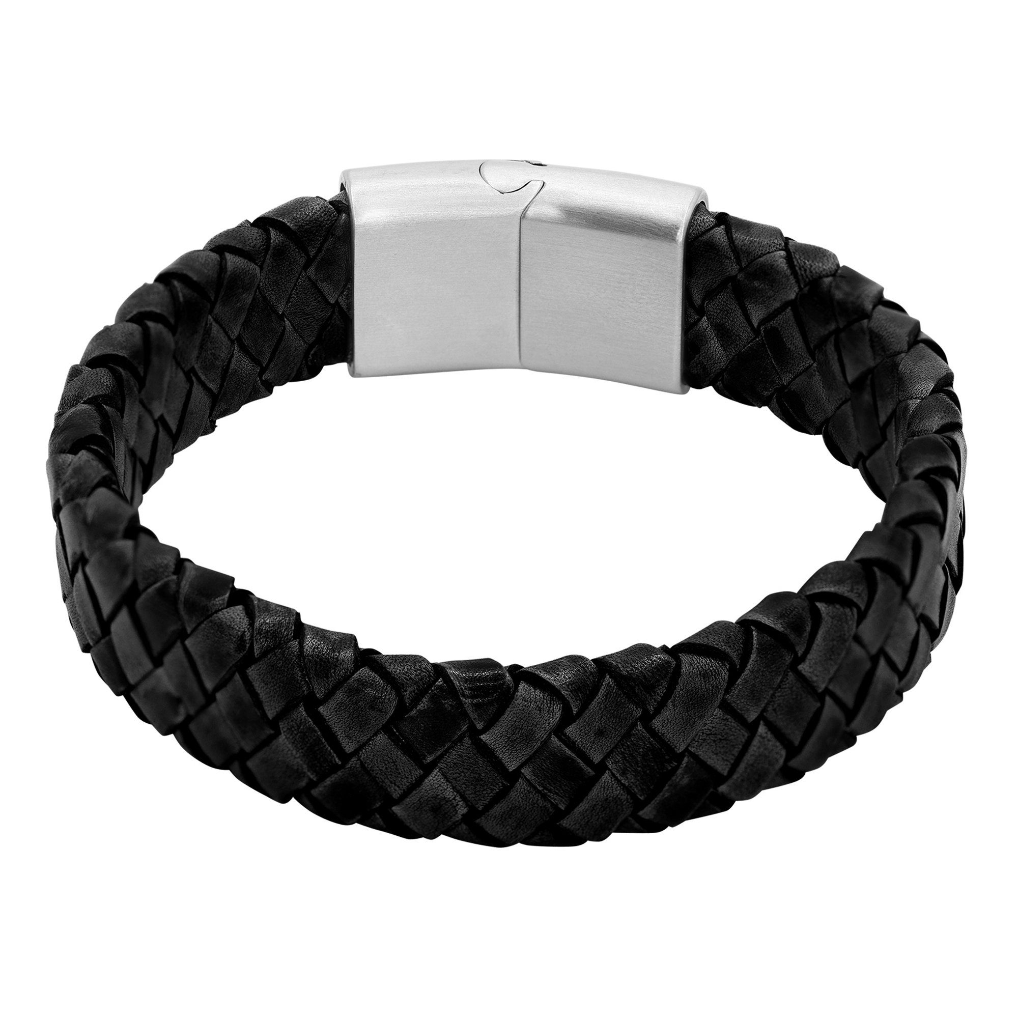 Echtlederarmband, inkl. Lederarmband schwarz (Armband, Männerlederarmband Keno Armband Männerarmband, Geschenkverpackung), Heideman