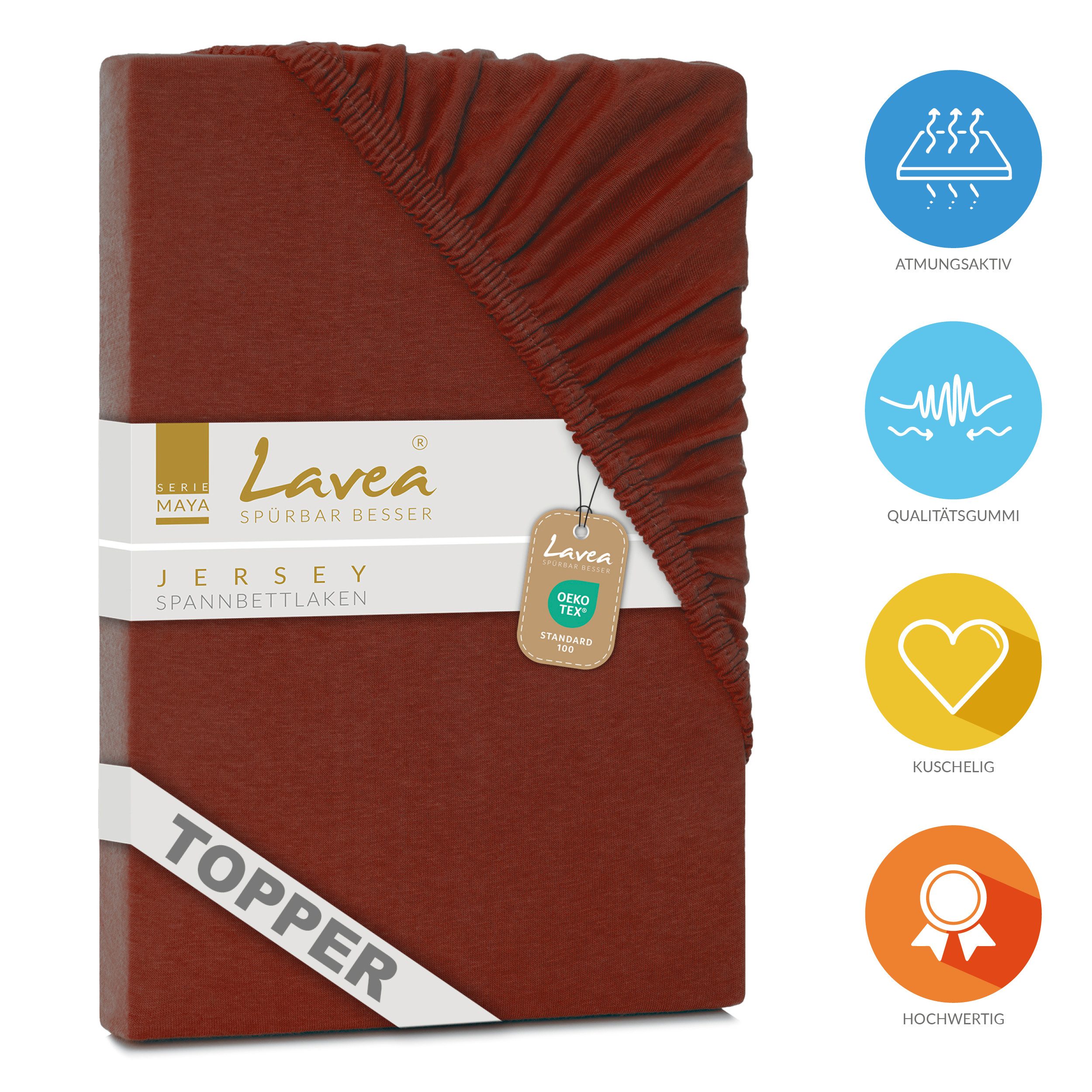 Lavea Spannbettlaken Bettlaken Maya, 180x200cm, 200x200cm, 140x200cm, 160x2 günstig online kaufen