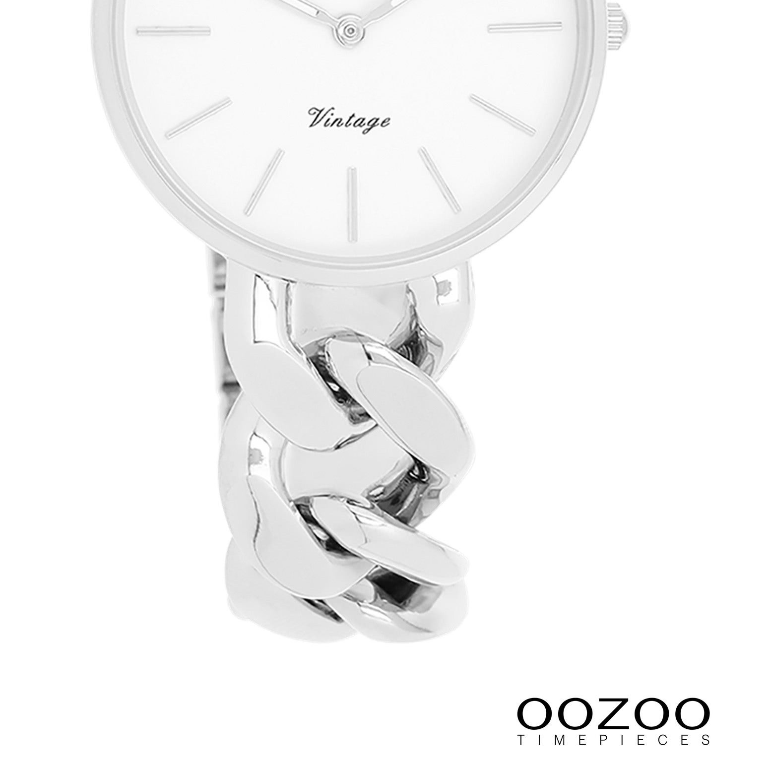 OOZOO Quarzuhr Oozoo Damen Armbanduhr Vintage Series, (Analoguhr), Damenuhr rund, mittel (ca. 32mm) Metallarmband, Fashion-Style
