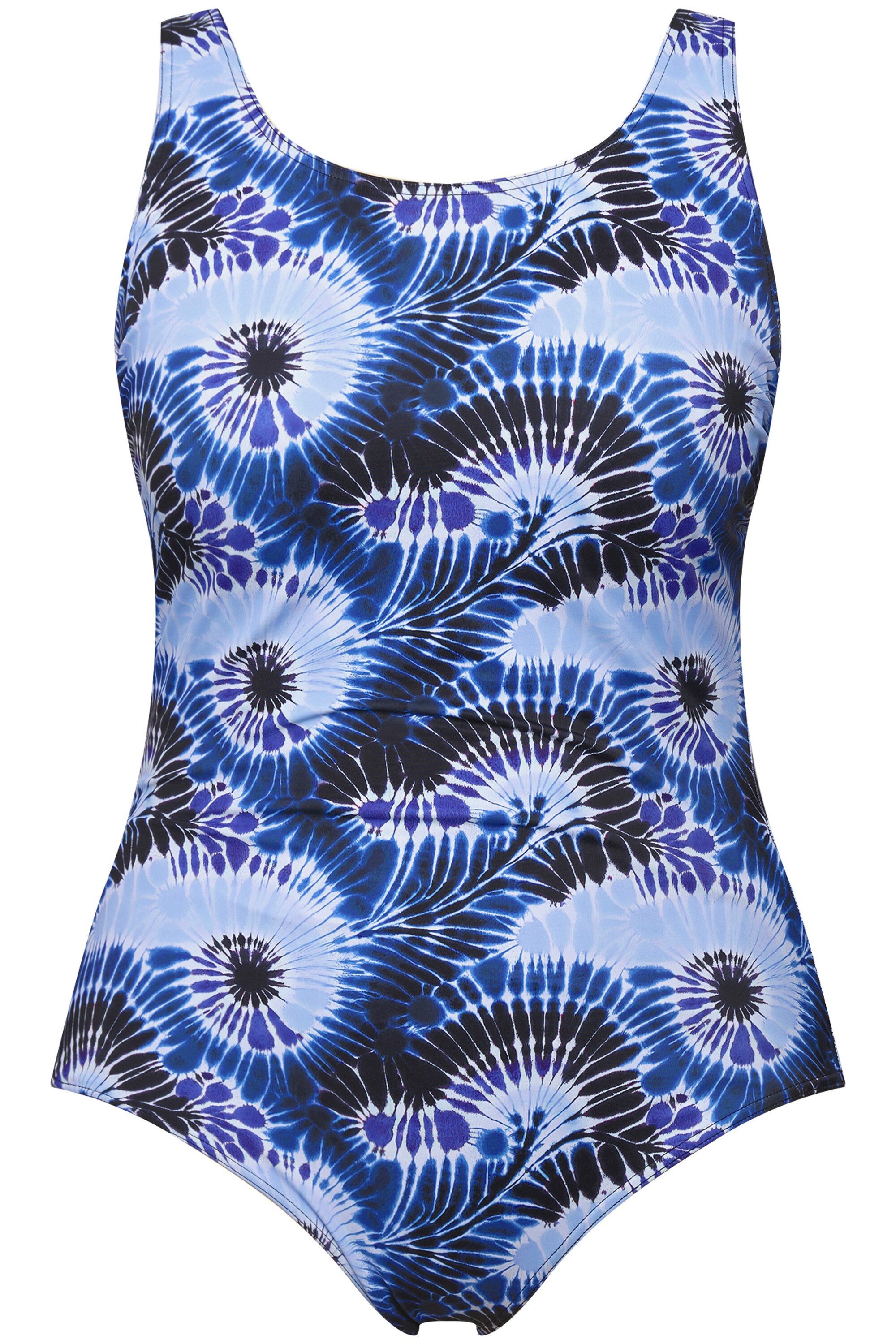 Ulla Popken Badeanzug Badeanzug Batikmuster ohne Softcups günstig online kaufen