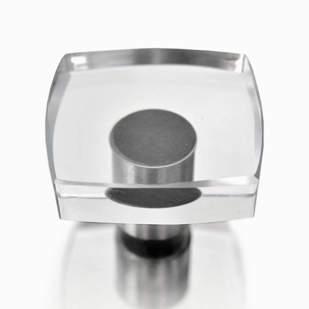 30mm Kadisha Möbelknopf klar Kristall Quadratknopf