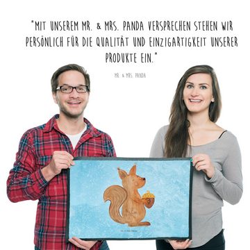 Fußmatte 50 x 75 cm Eichhörnchen Weihnachtszeit - Eisblau - Geschenk, Schmutzf, Mr. & Mrs. Panda, Höhe: 0.3 mm, Stilvolles Design