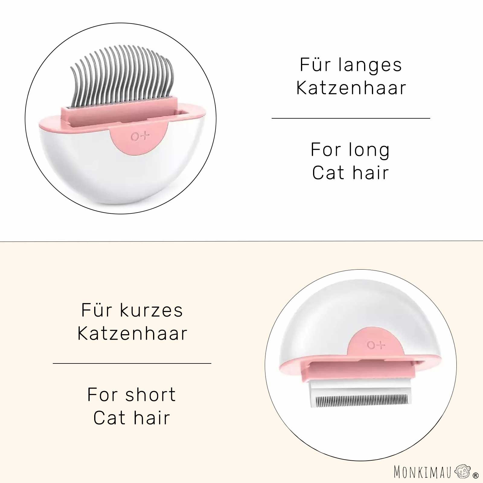 Monkimau Hundebademantel Katzenbürste - Hundebürste Kurzhaar und Langhaar