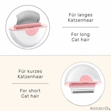 Monkimau Hundebademantel Katzenbürste - Hundebürste Kurzhaar und Langhaar pink