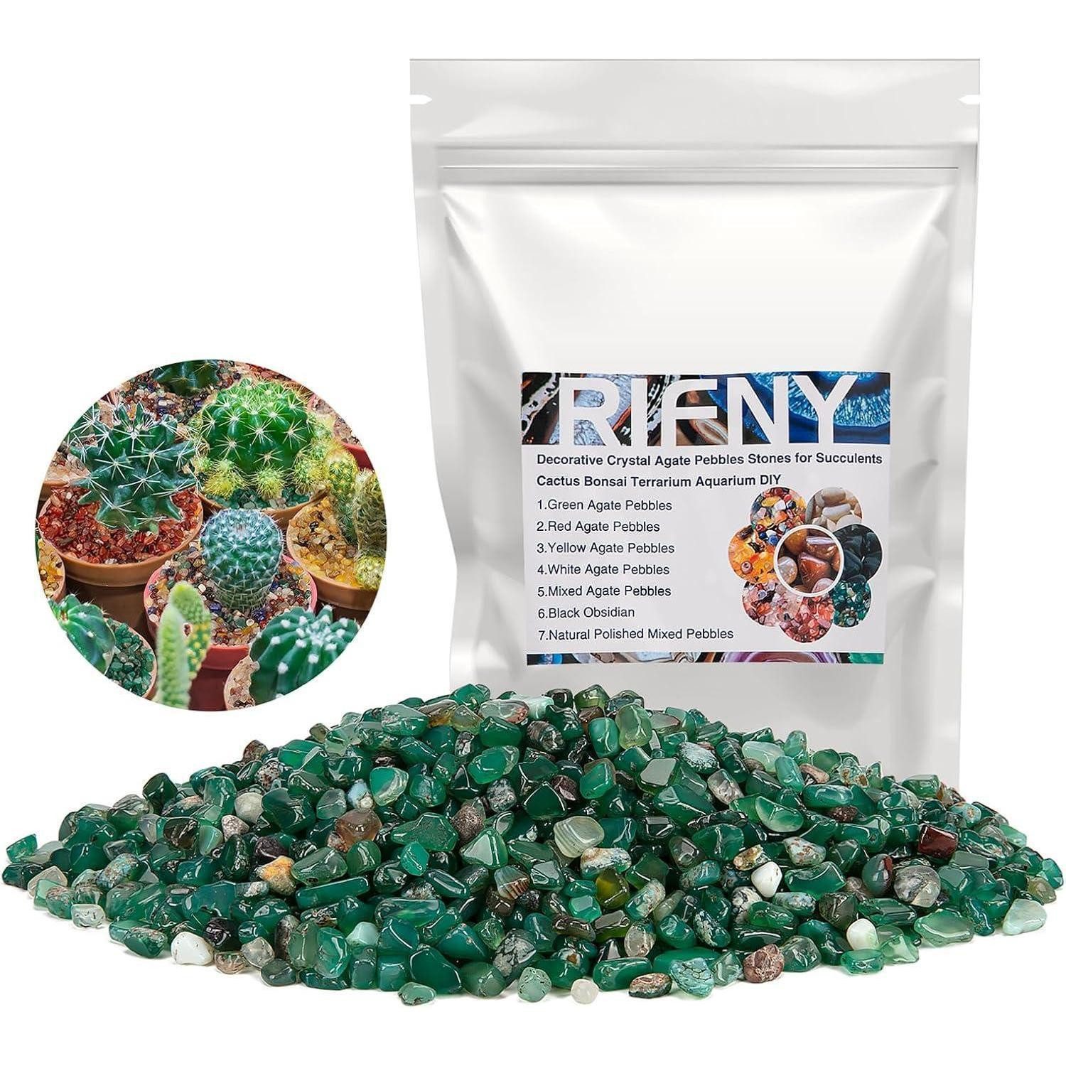 LuxusKollektion Kieselsteine Kieselsteine Dekosteine Achat Blumentopf Pflanzen Aquarium Grün