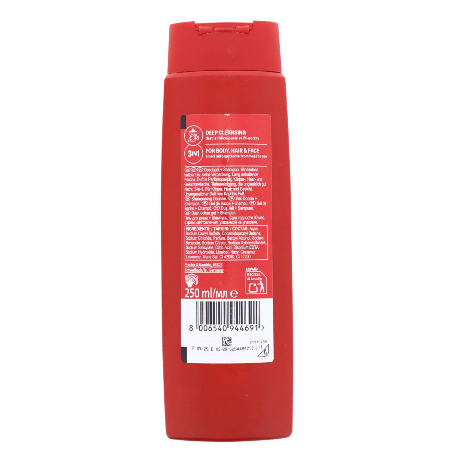 Old Spice Duschgel Old Spice Deep Sea 3in1 Shampoo Duschgel Meeresbrise Duft 250ml