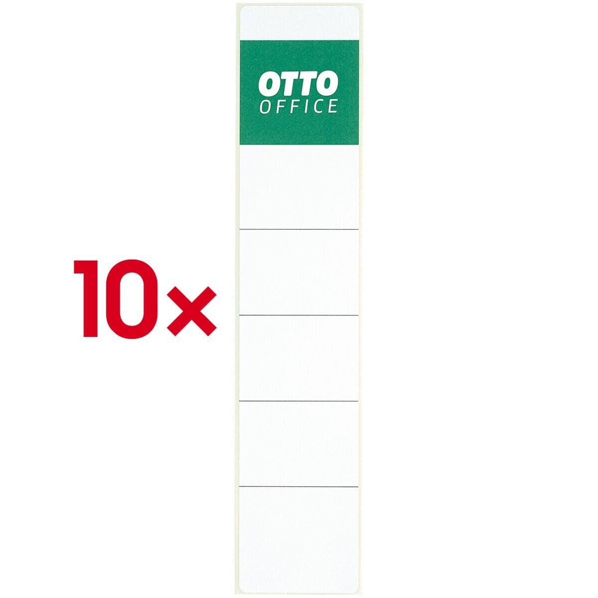 Otto Office Etiketten, für Ordner, 10 Stück, 39x192 mm, selbstklebend