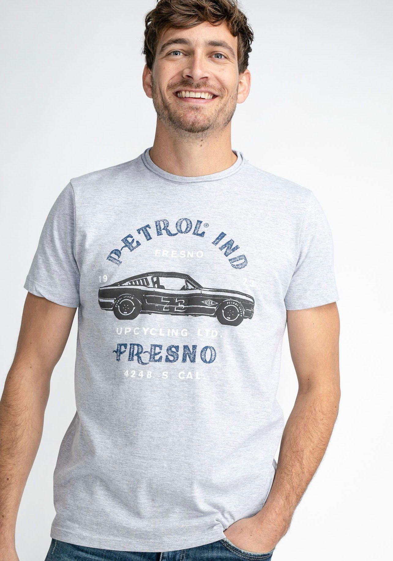 Petrol Industries T-Shirt Photo Print, Bild-Print Mehrfarbiger