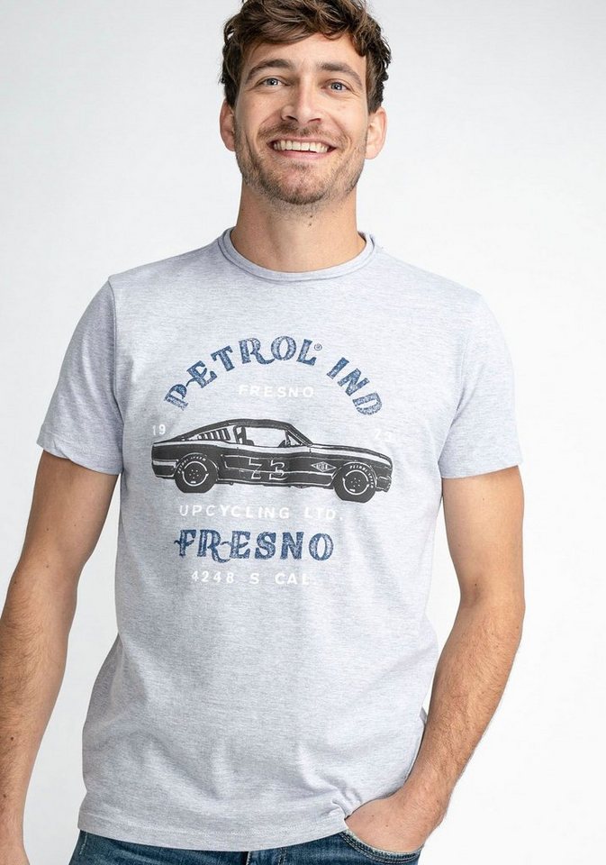 Petrol Industries T-Shirt Photo Print, Mehrfarbiger Bild-Print