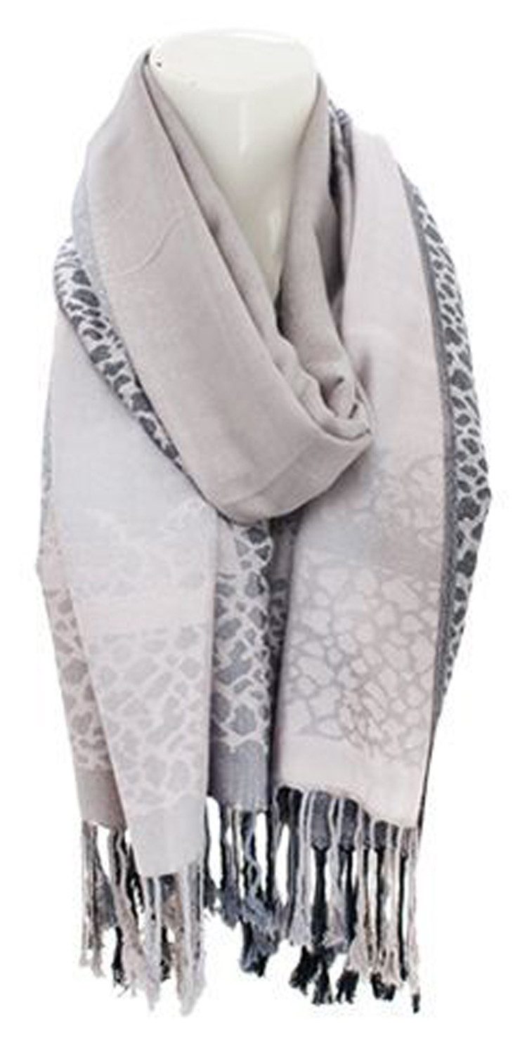chic4home Schal Dreamy Flair, (1-St. 1-teilig), Damen Schal Stola eleganter Longschal Leopardenmuster