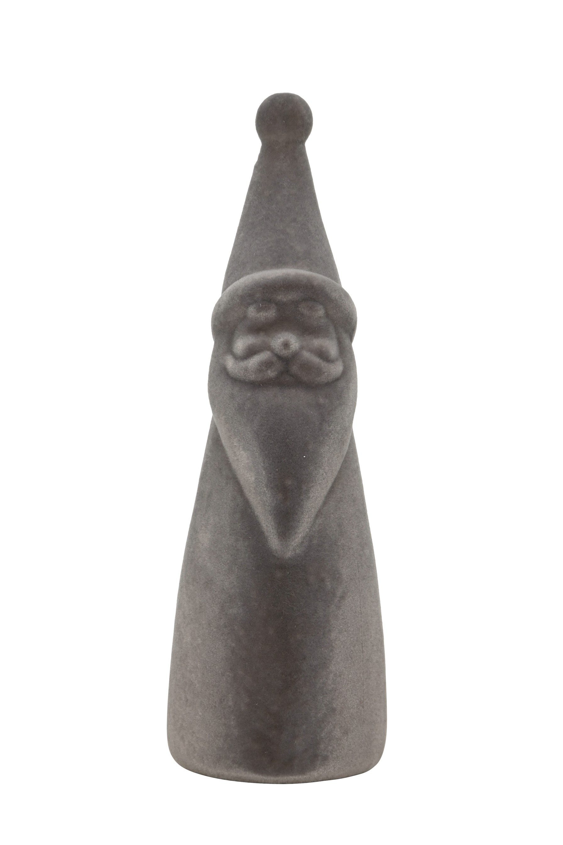 finehomegarden Dekofigur Weihnachtsmann Santa Nikolaus grau/braun H30cm + H günstig online kaufen