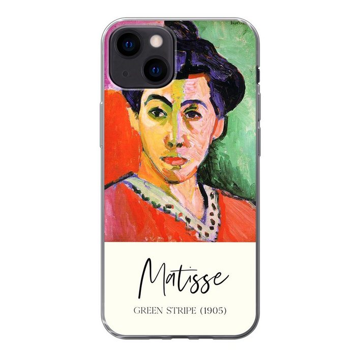MuchoWow Handyhülle Matisse - Grüner Streifen (1905) - Alte Meister Handyhülle Apple iPhone 13 Smartphone-Bumper Print Handy