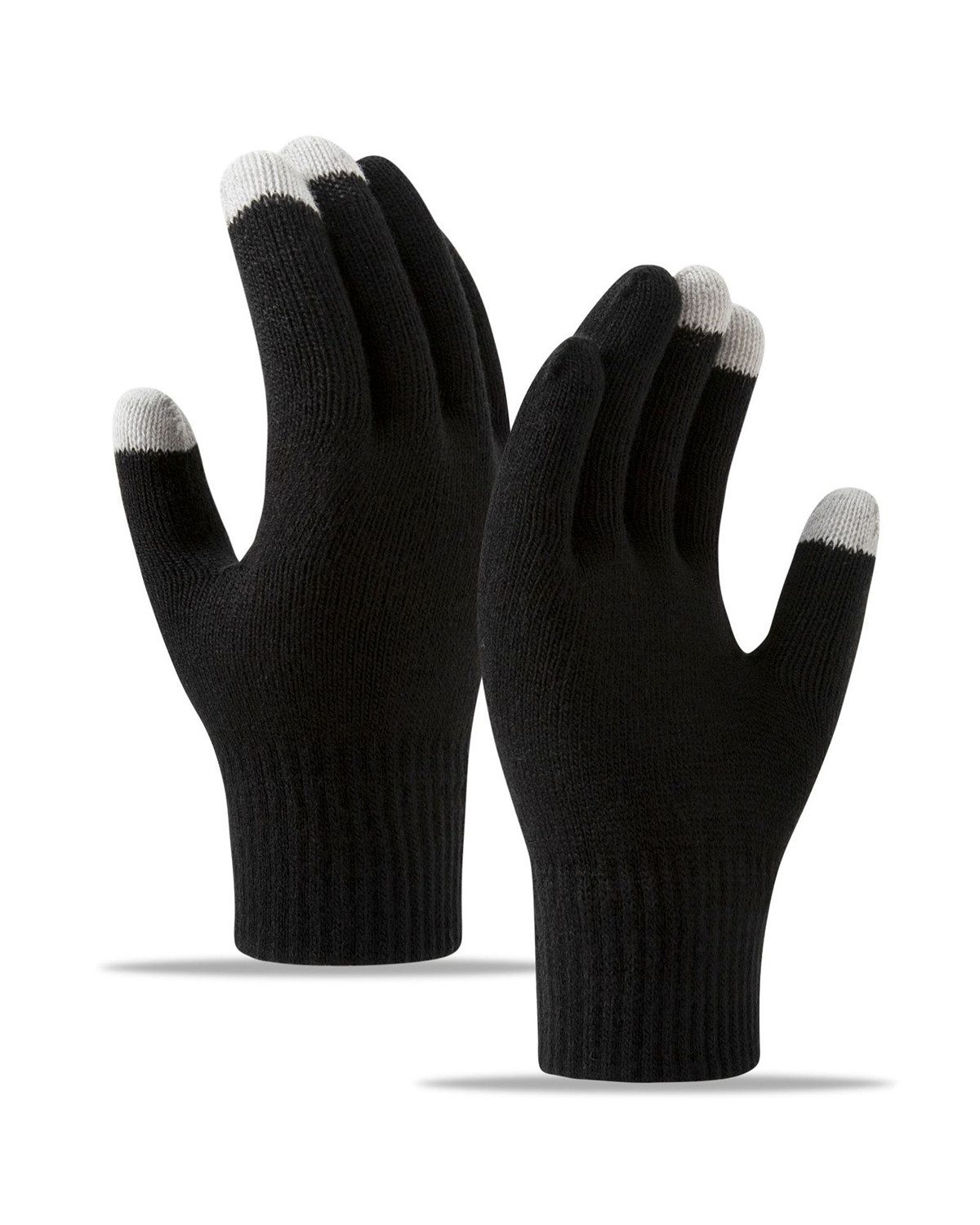 Coonoor Fleecehandschuhe Winterhandschuhe Touchscreen Handschuhe Strick handschuhe (Sport Warm und Winddicht) für Skifahren Radfahren und SMS, Geeinget für Damen und Herren