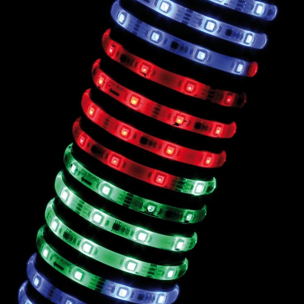 Paulmann LED Stripe Function Digital LED Stripe Set 3m RGB 9,6W 230/12V 18VA Weiß Kunststo, 1-flammig, LED Streifen