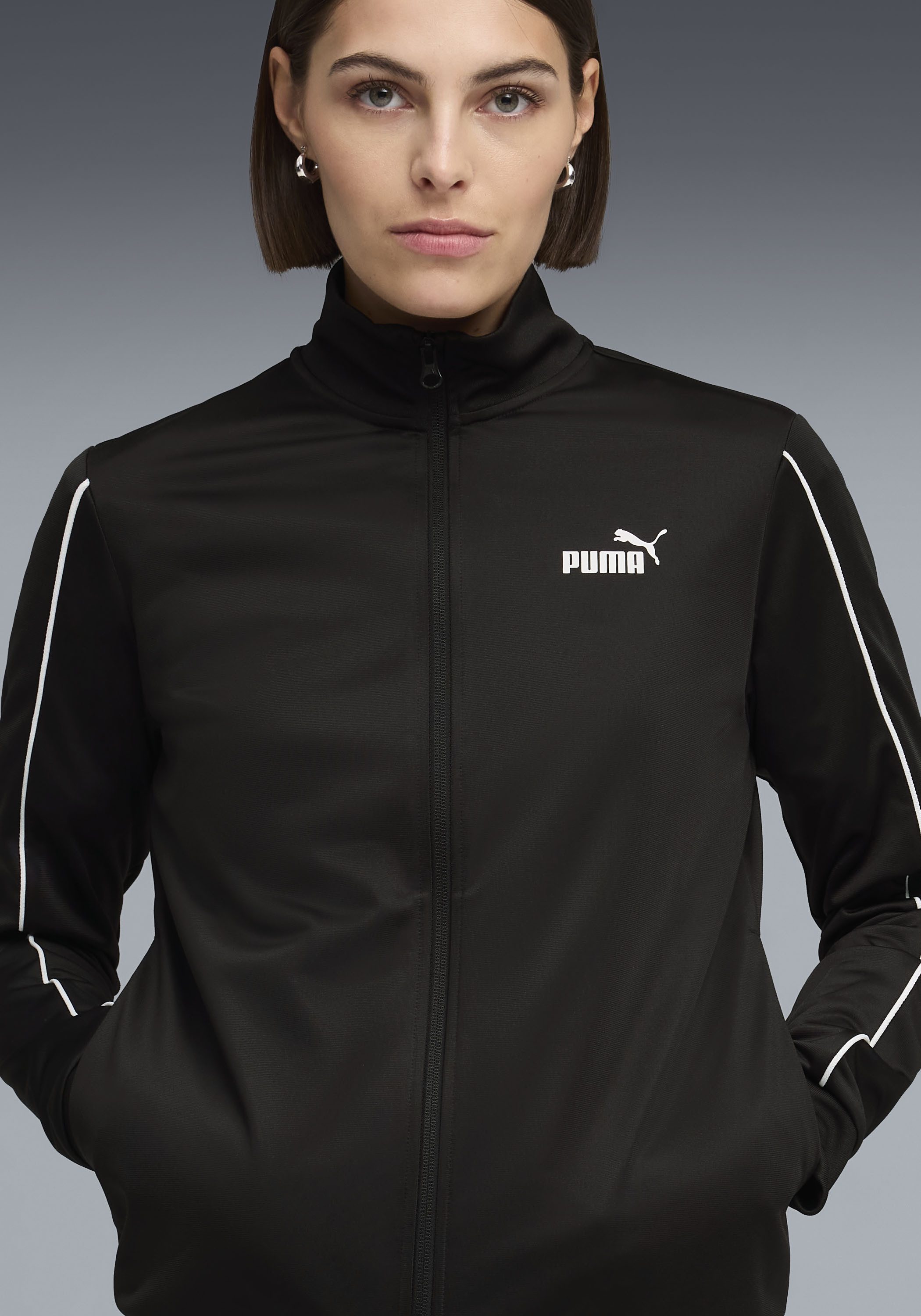 PUMA Trainingsanzug POLY SUIT CL (2-tlg), ohne Kapuze