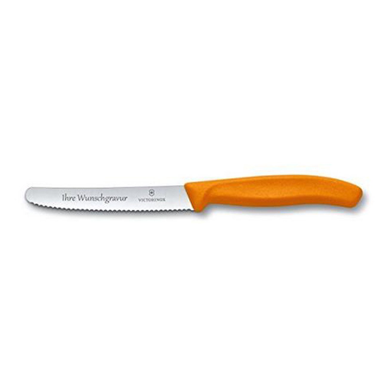 Victorinox Brotzeitmesser SwissClassic Frühstücksmesser (orange) mit  persönlicher Gravur